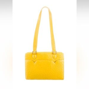 AUTHENTIC 12,000$ Lana Marks Lana of London canary yellow ostrich skin bag
#440